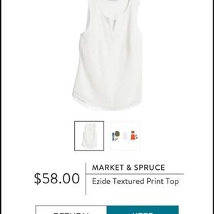 Market & Spruce Ezide Textured Print Top - NWT